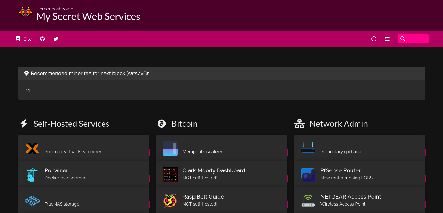 Homer Web UI - Dashboard Homer Web UI - Dashboard